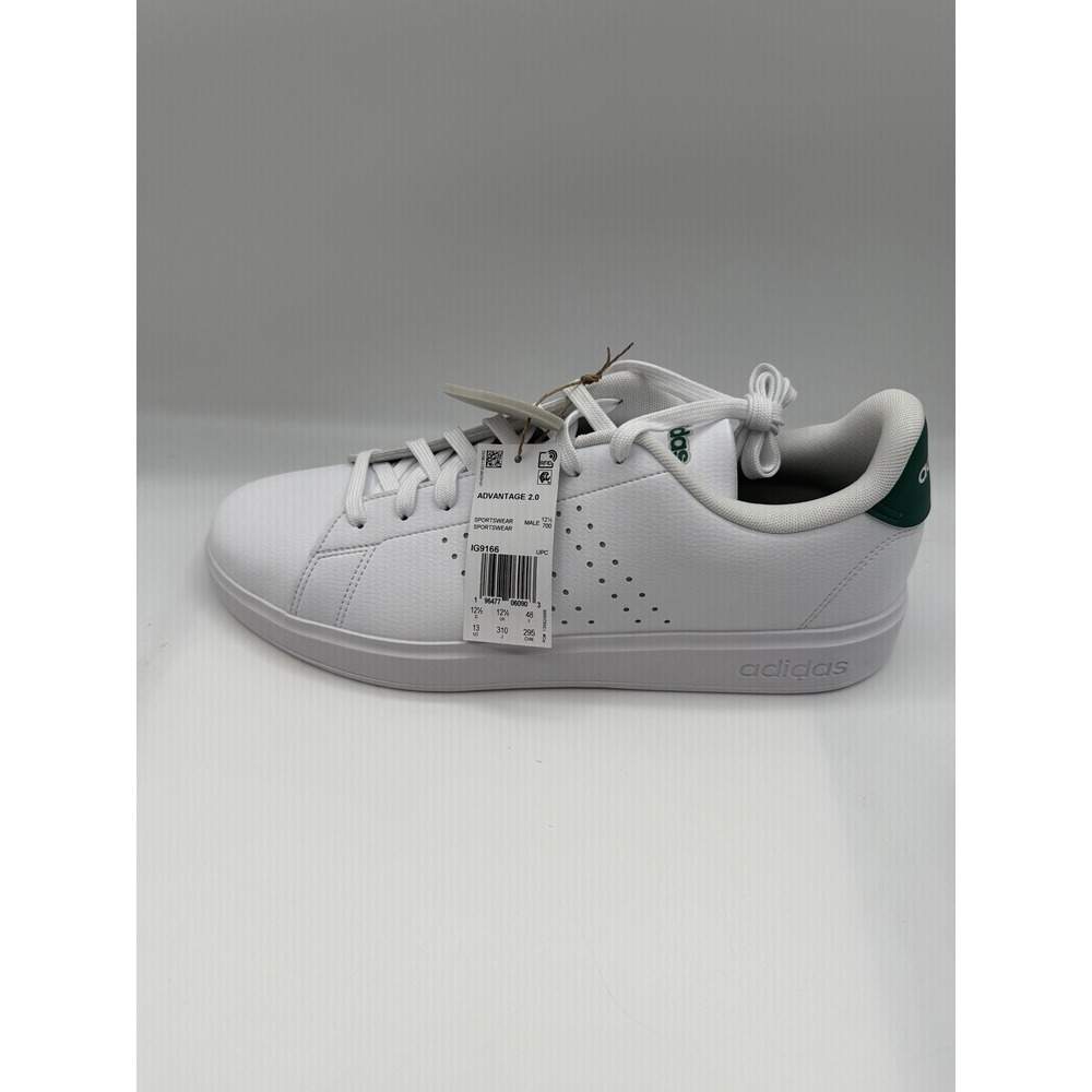 Adidas Advantage 2.0 Sneakers,Men's 13, EU 48, White IG9166,NEW/BOX DAMAGED